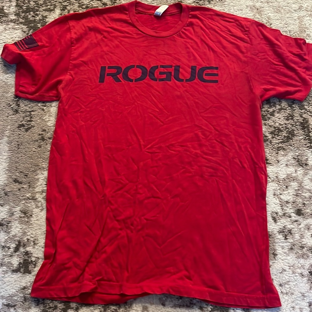 Men’s Rogue Fitness Large Red Short Sleeve Tee Shirt